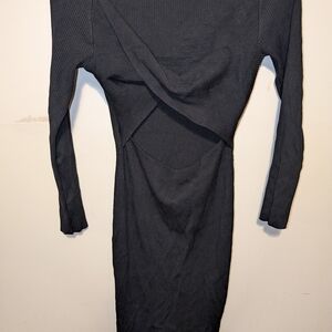 Elegant Black Long Sleeve Dress